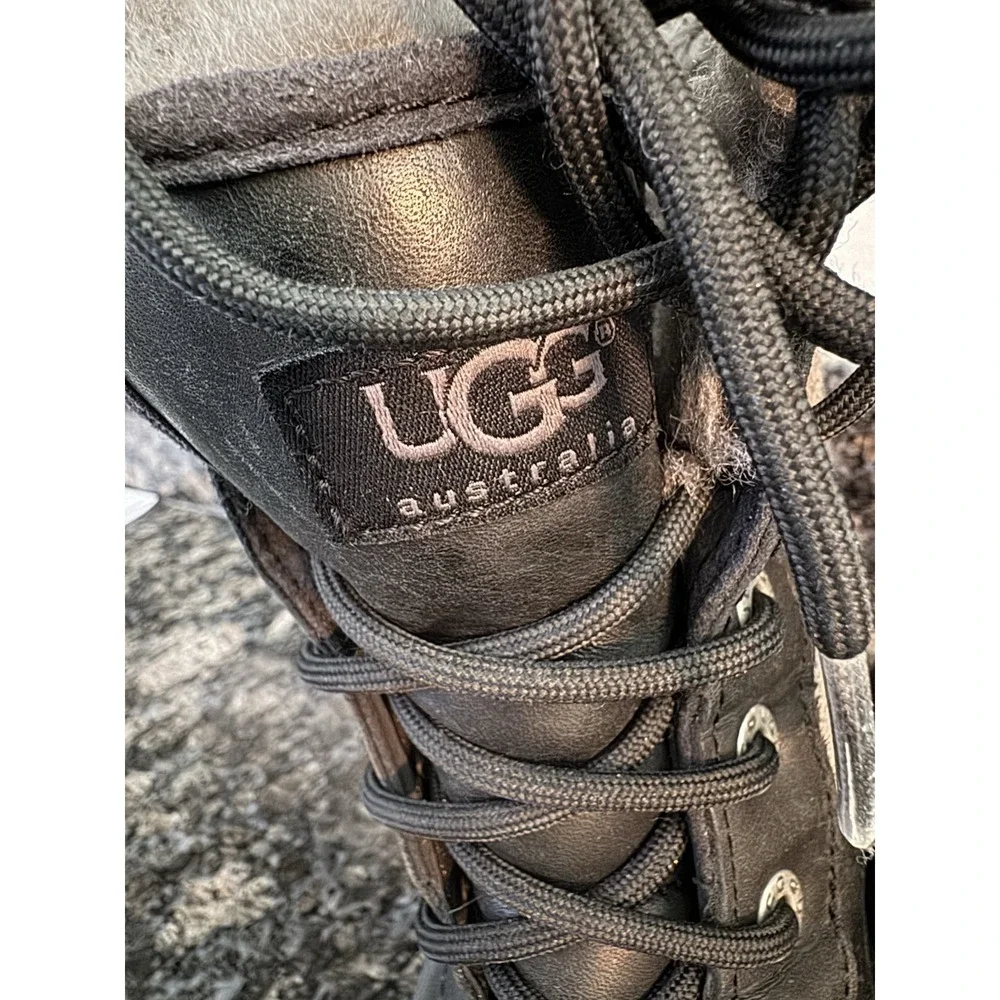 UGG Australia Adirondack II Waterproof Boots Black Gray 1906 Womens Size 7 Snow